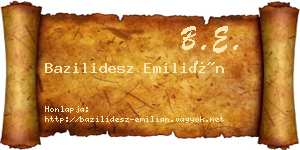Bazilidesz Emilián névjegykártya